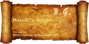 Munzár Gilda névjegykártya